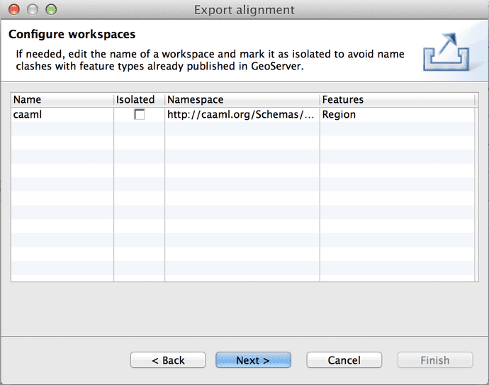 export workspaces hale