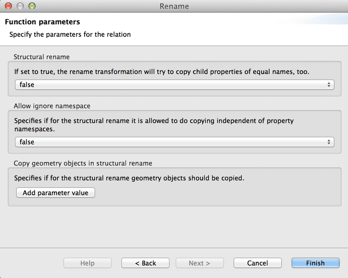 description selection rename hale